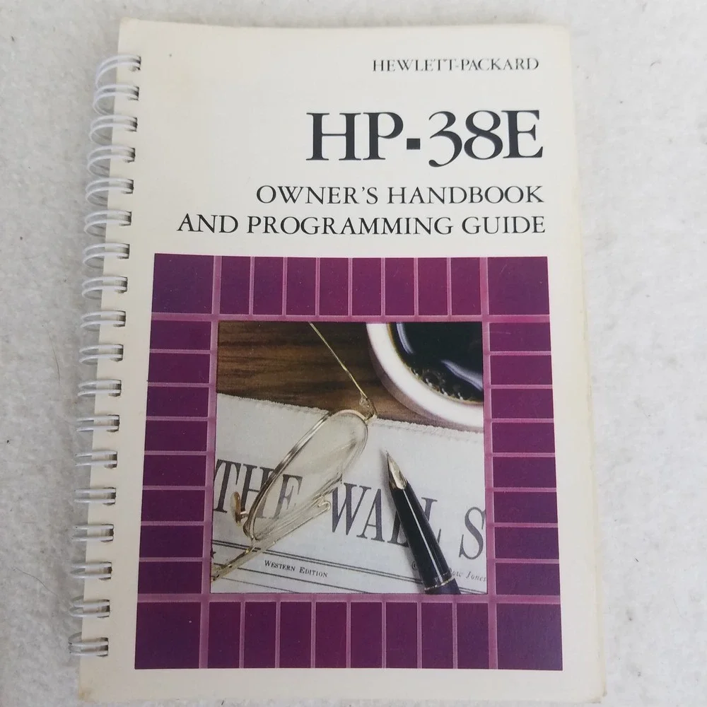 HP-38E‎ Owner's Handbook & Programming Guide Financial Calculator Booklet manual